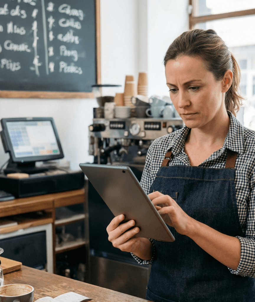 Business owner using Twocents